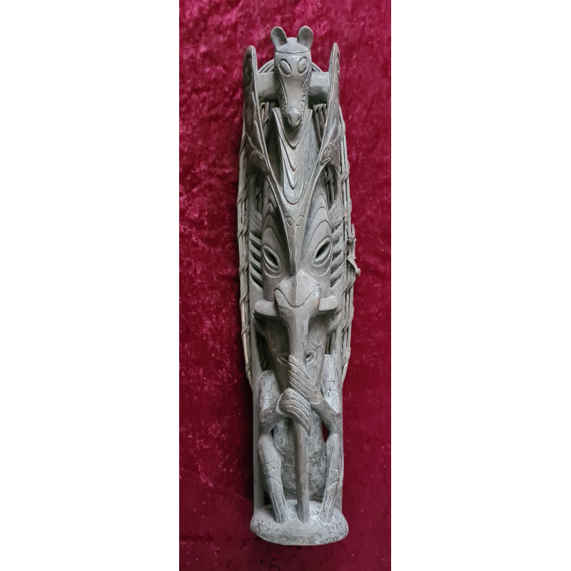 Demon beeldhouwwerk, Angoram, Papoea-Nieuw-Guinea